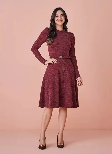 Vestido Midi Manga Longa Tata Martello